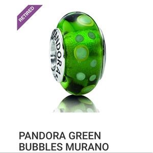 💥Sale💥 🐸Retired Green Bubbles Murano Glass